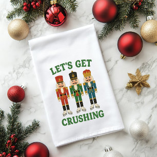 Let’s get crushing Nutcracker Christmas Hand Towel
