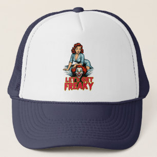 Let’s Get Freaky – Retro Pin-Up & Creepy Clown Trucker Hat