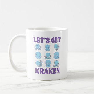 Let’s Get Kraken Cute Pastel Kawaii Octopus  Coffee Mug