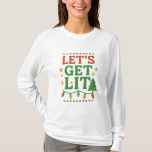 Let’s Get Lit Christmas Party Shirt • Retro Xmas L