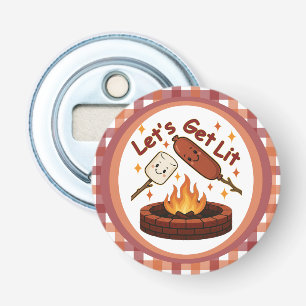 Let’s Get Lit Firepit – Cute Marshmallow & Hot Dog Bottle Opener
