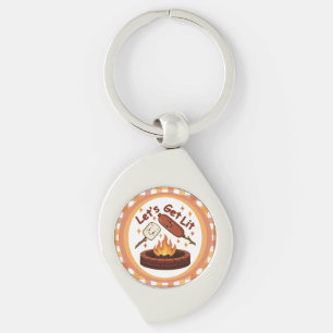 Let’s Get Lit Firepit – Cute Marshmallow & Hot Dog Key Ring