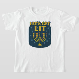 Let’s Get Lit Hanukkah Kids' T-Shirt