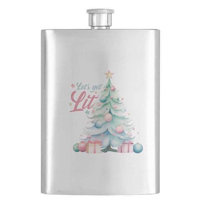 Let’s Get Lit  Hip Flask (Front)