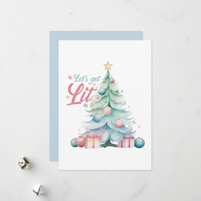 Let’s Get Lit  Holiday Card (Front/Back In Situ)