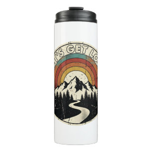 Let’s Get Lost Retro Mountain Adventure Outdoor Thermal Tumbler