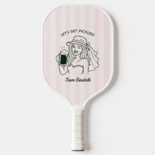 Let’s Get Pickled Camp Bride Bachelorette Pickleball Paddle