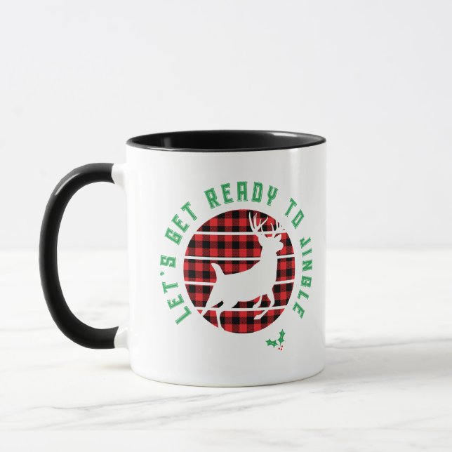 “Let’s Get Ready to Jingle” Christmas Mug (Left)