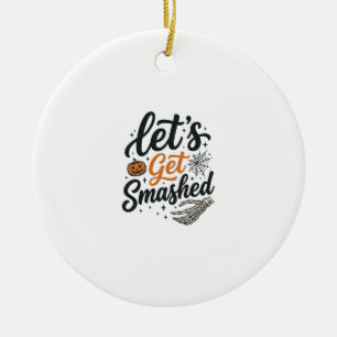 Let’s Get Smashed Halloween Pumpkin Ceramic Tree Decoration