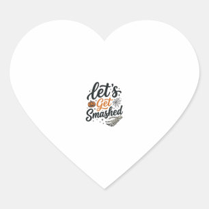 Let’s Get Smashed Halloween Pumpkin Heart Sticker