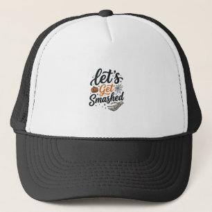 Let’s Get Smashed Halloween Pumpkin Trucker Hat