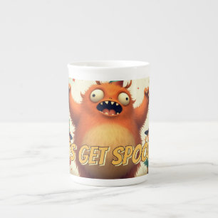 Let’s Get Spooky – Cute Monster Party Fun Bone China Mug