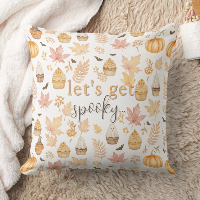 Let’s Get Spooky with Pumpkins, Leaves & Cupcake Cushion (Blanket)