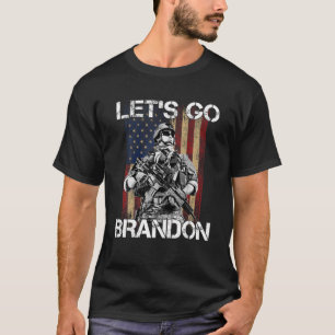 Let’S Go Brandon Conservative US Flag Veteran Vint T-Shirt