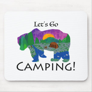 Let’s Go Camping Mouse Mat