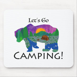 Let’s Go Camping Mouse Mat