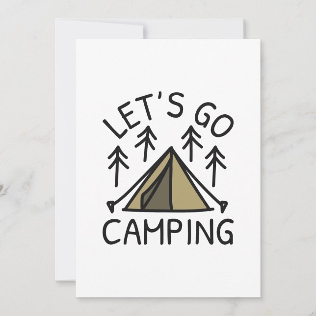 Let’s Go Camping Thank You Card (Front)
