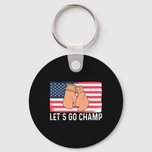 Let´s Go Champ Kickboxing Boxing Sports Fighter Key Ring