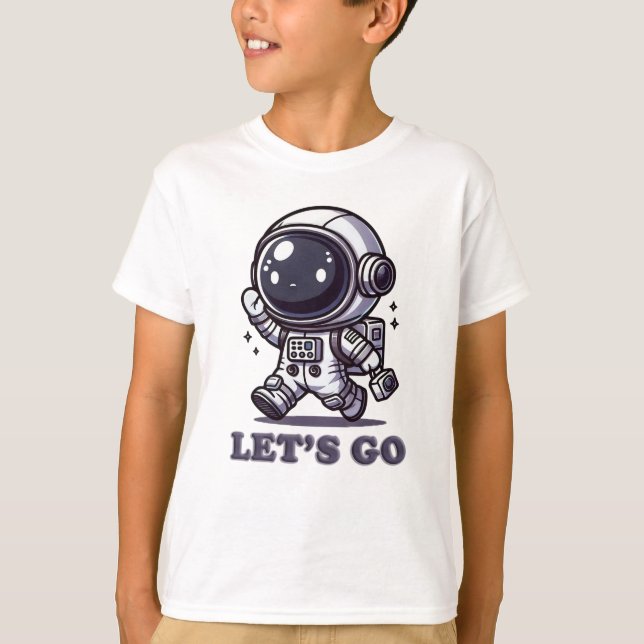 Let’s Go – Cute Astronaut Adventure Tee (Front)