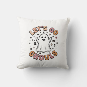 Let’s Go Ghouls Cute Halloween Ghost Cushion