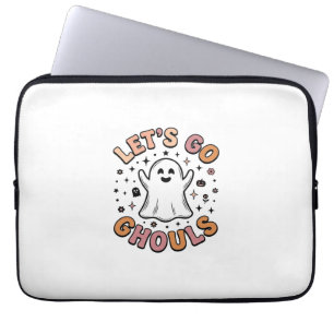 Let’s Go Ghouls Cute Halloween Ghost Laptop Sleeve
