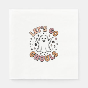 Let’s Go Ghouls Cute Halloween Ghost Napkin