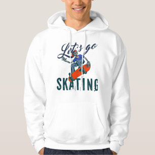 Let’s Go Skating – Vintage Skateboard Street Art  Hoodie