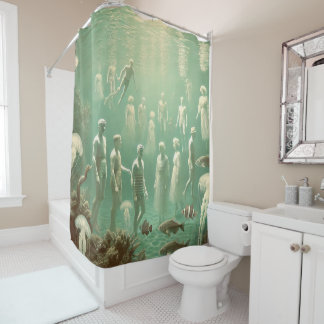 Let’s Go Swimming – Surreal Art Design Shower Curtain