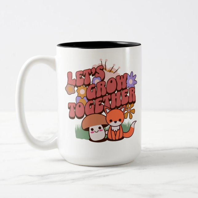 Let’s Grow Together Two-Tone Coffee Mug (Left)