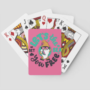 Let’s Hit Sea Somewhere Tee Playing Cards