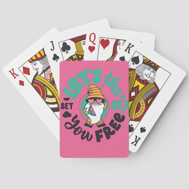 Let’s Hit Sea Somewhere Tee Playing Cards (Back)