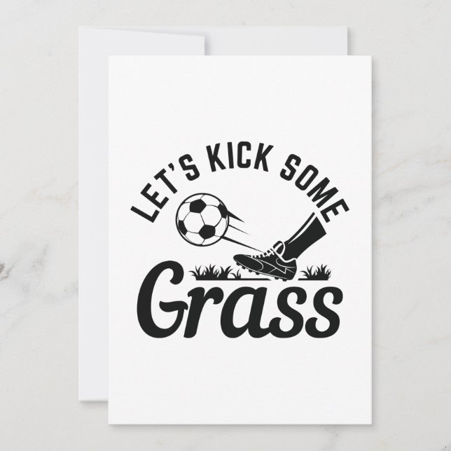 Let’s Kick Some Grass Thank You Card (Front)