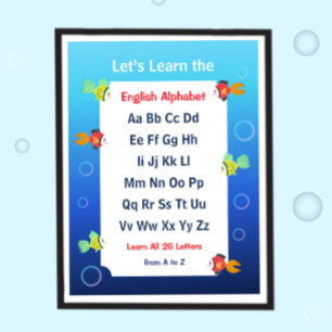 Let’s Learn the ABCs Poster for Kids