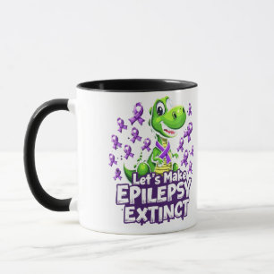 Let’s Make Epilepsy Extinct Awareness Dinosaurs Mug