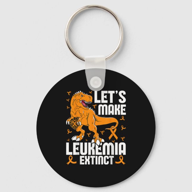 Let’s Make Leukaemia Extinct Dinosaur Awareness  Key Ring (Front)