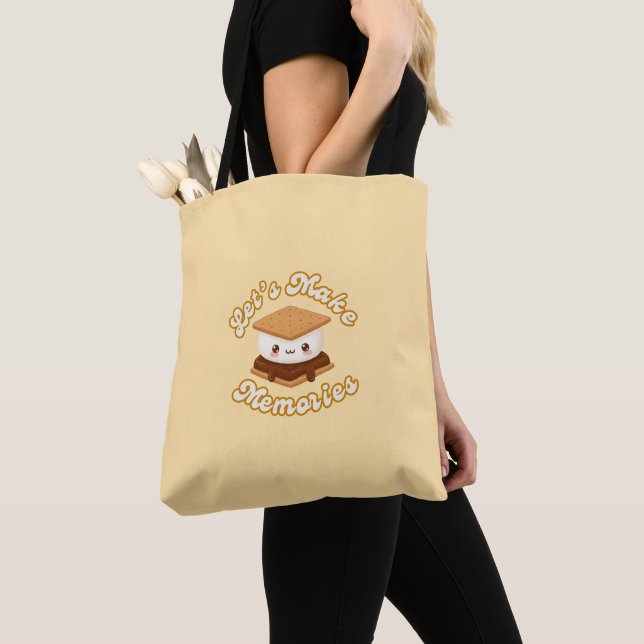 Let’s Make S’more-memories Funny Cute Valentine’s  Tote Bag (Close Up)
