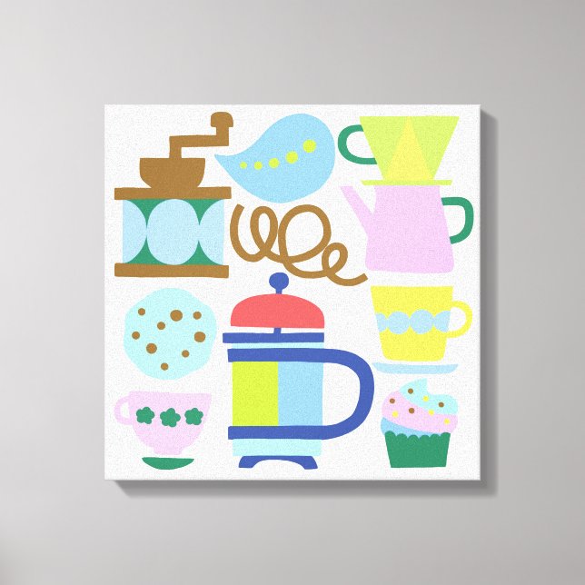 LET’S MEET FOR COFFEE Canvas Print (Front)