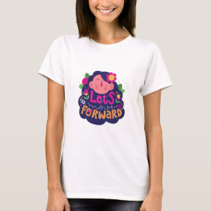 Let’s Move Forward – Motivational Floral T-Shirt. T-Shirt