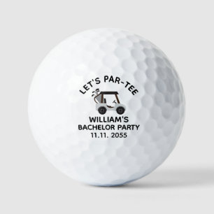 Let’s Par-Tee Bachelor Party Favour   Custom Name Golf Balls