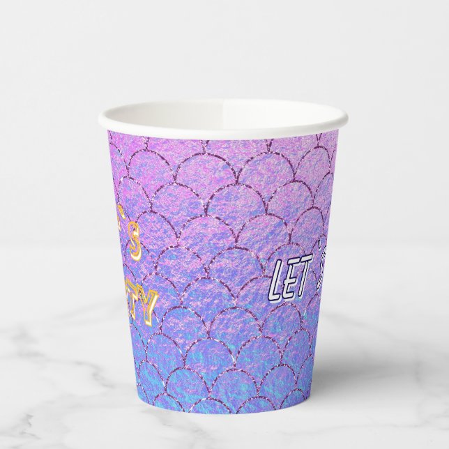 Let`s party mermaid tail paper cups (Left)