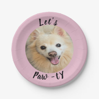 Let’s Paw-ty! Custom Dog Paper Plate