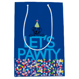 “Let’s PAWTY” Labrador Party Blue Gift Bag