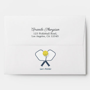 Let’s Pickle Preppy Pickleball Birthday Party Envelope