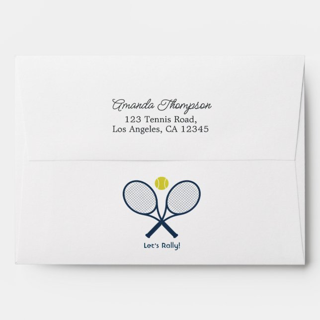 Let’s Pickle Preppy Pickleball Birthday Party Envelope (Back (Top Flap))