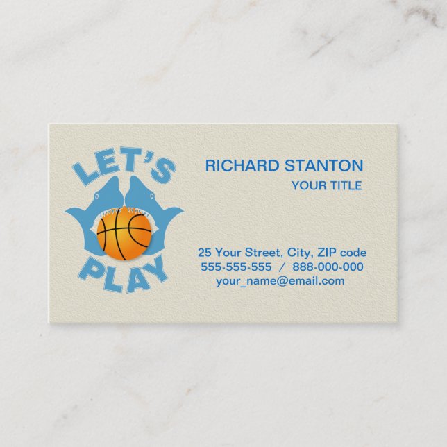 Let’s play basketball business card (Front)