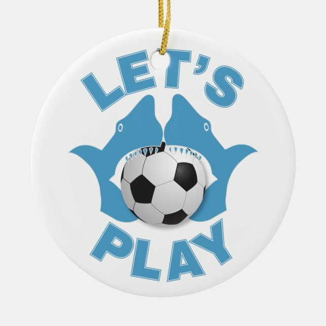 Let’s play soccer ceramic tree decoration (Front)