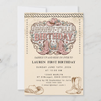 Let’s Rodeo It’s MY Birthday Invitation