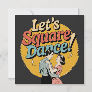 Let’s Square Dance Retro Square dancing gift Save The Date
