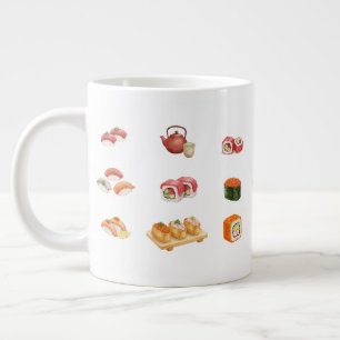 Let’s sushi and party! large coffee mug