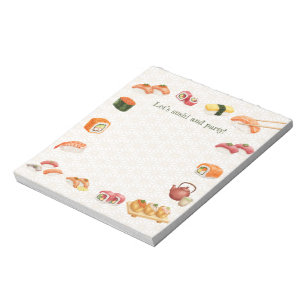 Let’s sushi and party! notepad